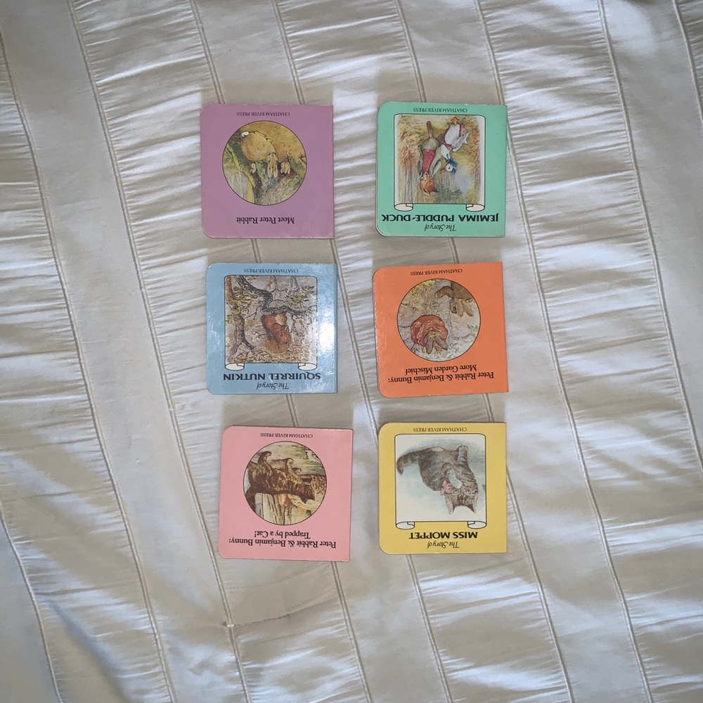 Vintage miniature Peter Rabbit 6 book set